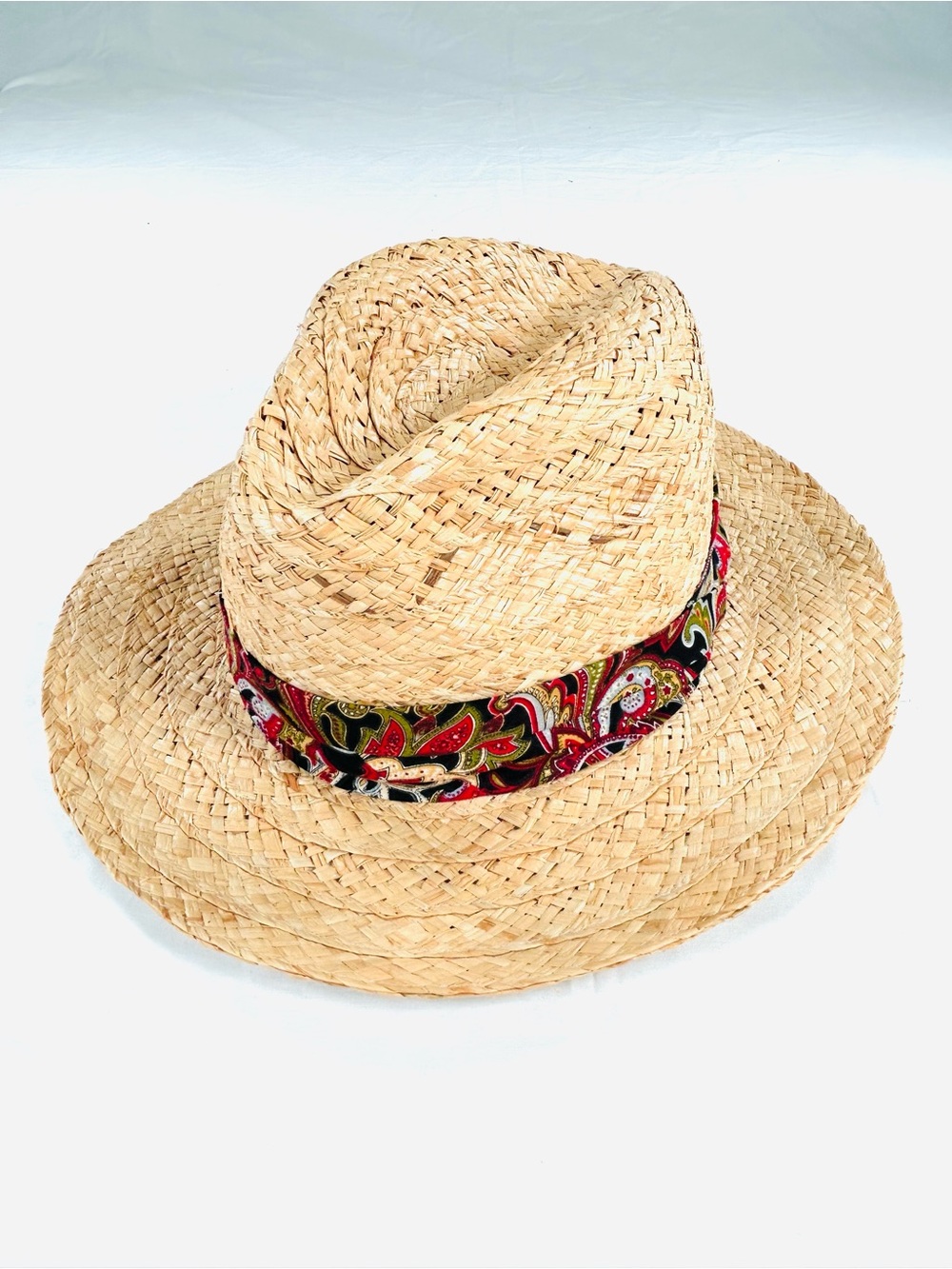 Vintage Galliano Sorbatti Straw Fedora Hat